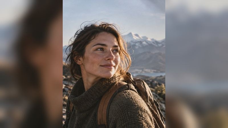 A tall portrait expanded to 16:9 with blurred edges on both sides and nothing cropped.